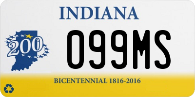 IN license plate 099MS