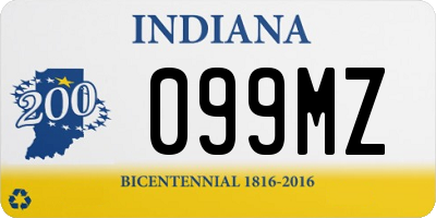 IN license plate 099MZ