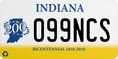 IN license plate 099NCS