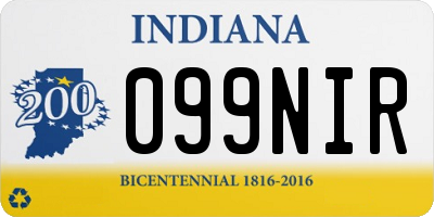 IN license plate 099NIR