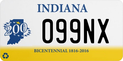IN license plate 099NX