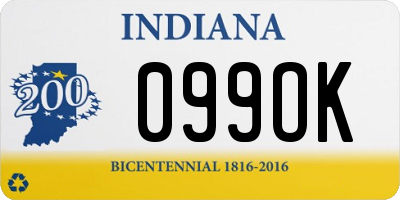 IN license plate 099OK