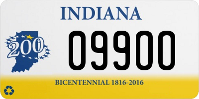 IN license plate 099OO