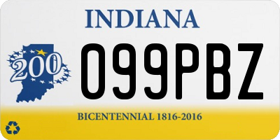 IN license plate 099PBZ