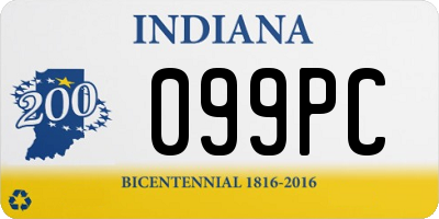IN license plate 099PC