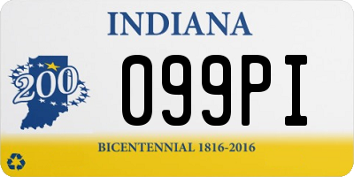 IN license plate 099PI