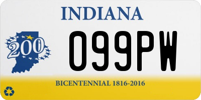 IN license plate 099PW