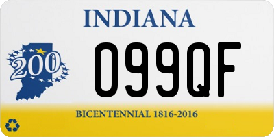 IN license plate 099QF