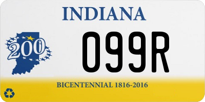 IN license plate 099R