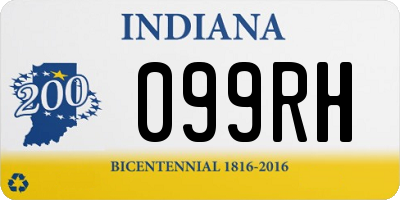 IN license plate 099RH