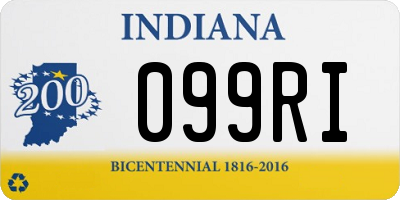 IN license plate 099RI