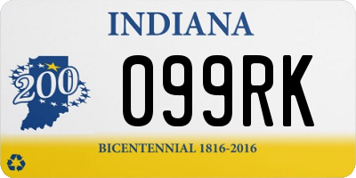 IN license plate 099RK