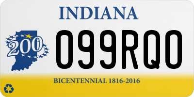 IN license plate 099RQO
