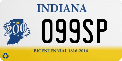 IN license plate 099SP