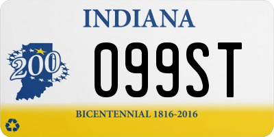 IN license plate 099ST