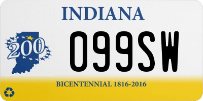 IN license plate 099SW