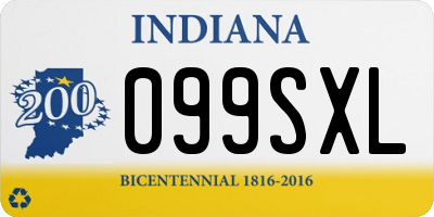 IN license plate 099SXL
