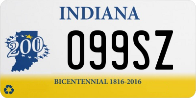 IN license plate 099SZ