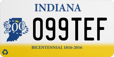 IN license plate 099TEF