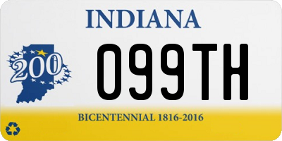 IN license plate 099TH