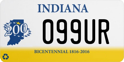 IN license plate 099UR
