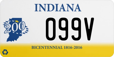 IN license plate 099V