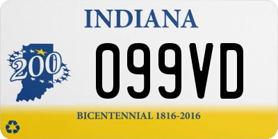 IN license plate 099VD