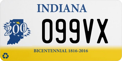 IN license plate 099VX