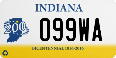 IN license plate 099WA