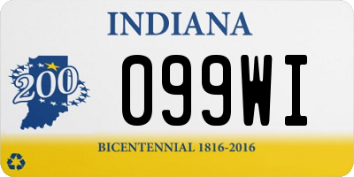 IN license plate 099WI