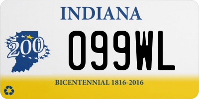 IN license plate 099WL