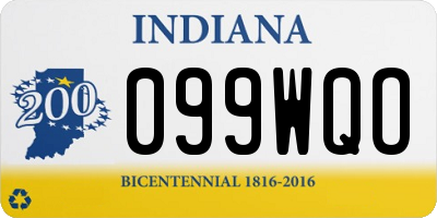IN license plate 099WQO