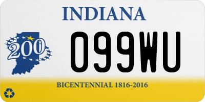 IN license plate 099WU