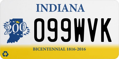 IN license plate 099WVK