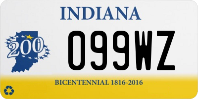 IN license plate 099WZ