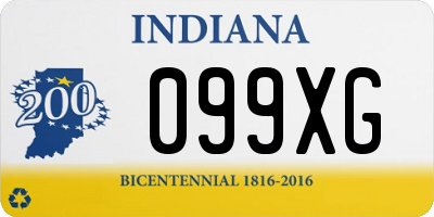 IN license plate 099XG