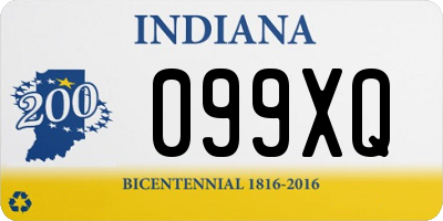 IN license plate 099XQ