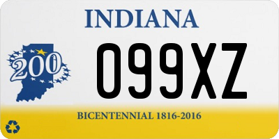 IN license plate 099XZ