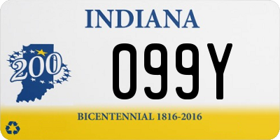 IN license plate 099Y