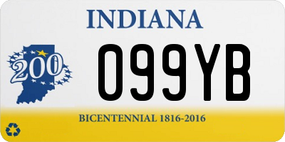 IN license plate 099YB