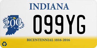 IN license plate 099YG