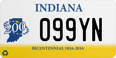 IN license plate 099YN