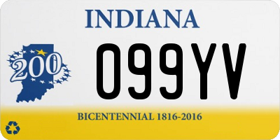 IN license plate 099YV