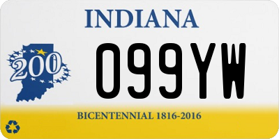 IN license plate 099YW