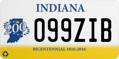 IN license plate 099ZIB