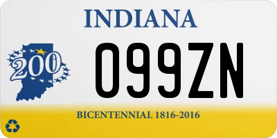 IN license plate 099ZN