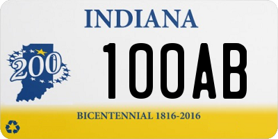 IN license plate 100AB