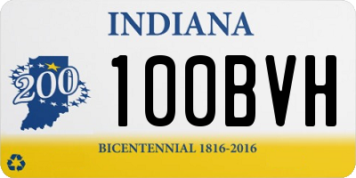 IN license plate 100BVH
