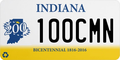 IN license plate 100CMN