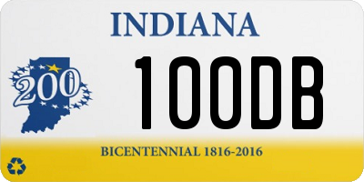 IN license plate 100DB